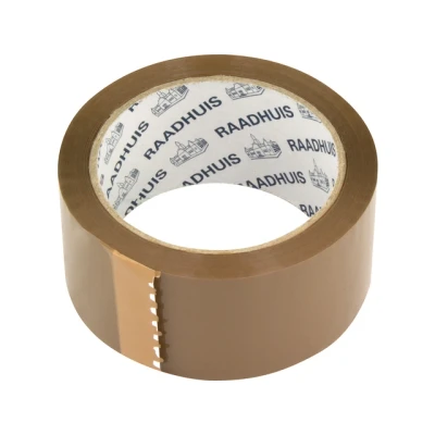 Afbeelding van Verpakkingstape Beurhuis PP 48 mm x 66 m bruin geluidsarme verwerking