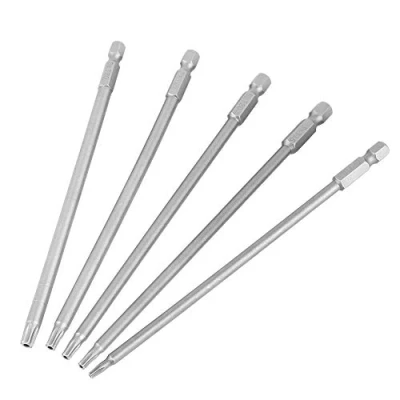 Afbeelding van 15 StksT10 T30 Magnetische Ster Torx Schroevendraaier Bits, 150 mm 1/4 Zeskant Schacht Lange Veiligheid Hoofd Boor BST Bits