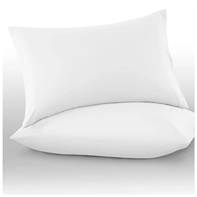 Afbeelding van Microvezel Kussenslopen 2 Pack Effen Geverfd Huisvrouw Wit (74x48 cm)