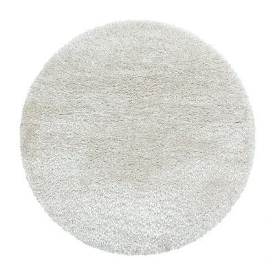 Afbeelding van Rond Vloerkleed Shaggy Creme 123vloerkleed.nl is de online webshop voor vloerkleden en woonaccessoires.