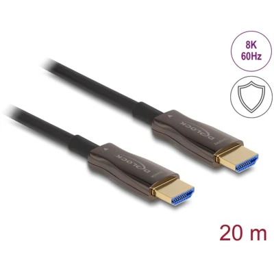 Afbeelding van Delock Aktives Optisches HDMI Kabel mit Metallarmierung 8K 60 Hz 20 m