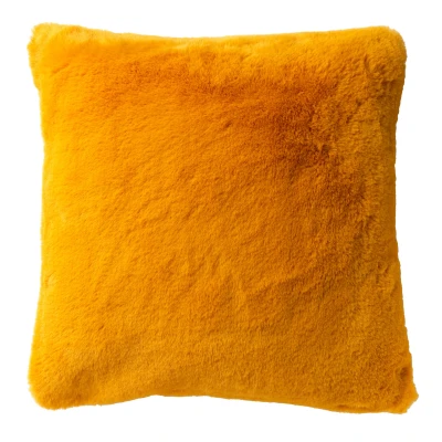 Afbeelding van Dutch Decor ZAYA Sierkussen 60x60 cm bontlook effen kleur Golden Glow geel