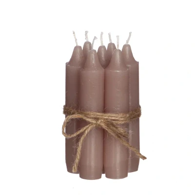 Afbeelding van Diner kaarsen set 7 stuks H. 11 cm mauve rose Hortus