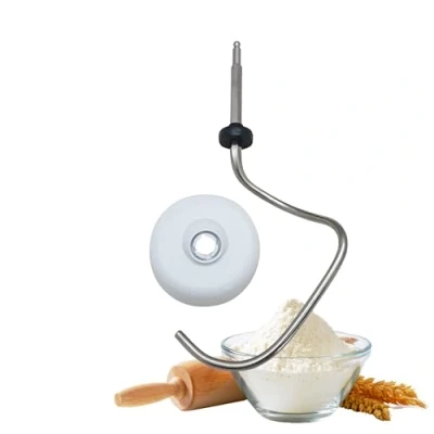 Afbeelding van Lichtblau Bosch, deeghaak met deeggeleider, wit, voor keukenmachine vervangende deeghaken geschikt Bosch MUM4 en MUM5, deeghaakschraper keukenmachine, accessoires MUM4/MUM5