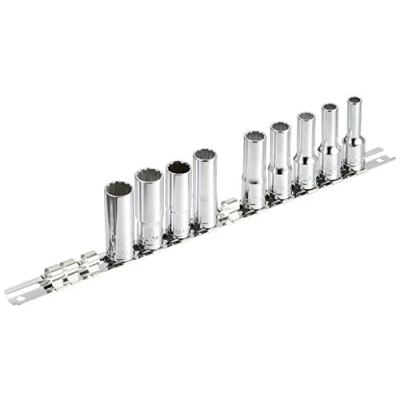 Afbeelding van Facom sets 9 korte en lange doppen 3/8&quot;; op rail metrische maten JL.40E