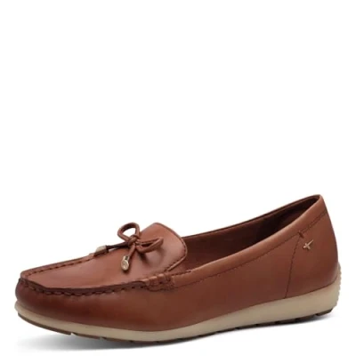 Afbeelding van Tamaris Mocassins, Dames, Maat: 40, Cognac nappa Leer
