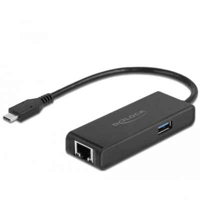 Afbeelding van Delock USB Type C™ Adapter zu 2,5 Gigabit LAN mit Typ A Buchse