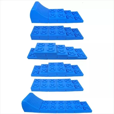 Afbeelding van Pro Plus Oprijblok Leveller Multifunctioneel Stapelbaar Blauw 9 delig