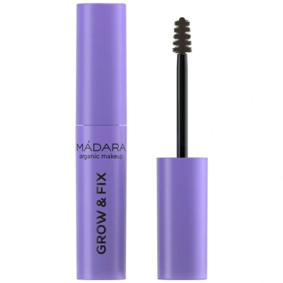 Afbeelding van MÁDARA Biologische Huidverzorging GROW &amp; FIX Getinte Brow Gel, 4 ASH BROWN, 4,25 ml Veganistische wenkbrauwgel met natuurlijke pigmenten, peptiden, vitamines. Voegt kleur, volume en groei toe
