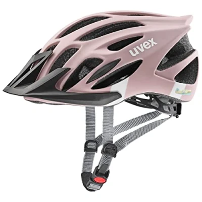 Afbeelding van uvex flash lichte allround helm voor dames en heren individueel passysteem wasbare binnenbekleding dust rosé white matt 57 61 cm