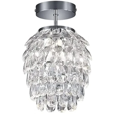 Afbeelding van REALITY PETTY Plafondlamp Chroom excl. 1x E14 D: 20 cm Transparant helder