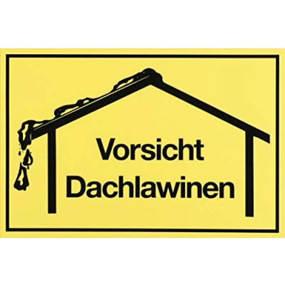 Afbeelding van Metafranc Informatiebord &quot;Voorzichtig daklawinen&quot; 300 x 200 mm/bewegwijzering/infobord/waarschuwingsbord/waarschuwingsmarkering/veiligheidsmarkering/gevarenaanduiding / 500320