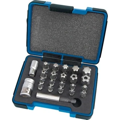 Afbeelding van Draper 23241 Expert TX Star Plus Insert Bit Set, 1/4&quot; 3/8&quot; vierkante aandrijving, 23 stuks, blauw