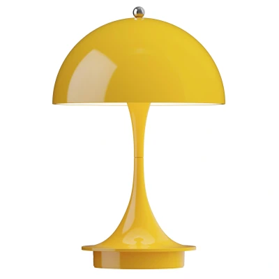 Afbeelding van Louis Poulsen Panthella Tafellamp V3Ø16 LED Oplaadbaar Opaque Yellow