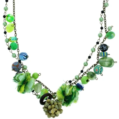 Afbeelding van Behave Groene ketting schelpen hanger