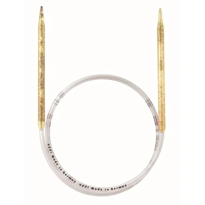 Afbeelding van addi Plastic Goud Glitter Vaste Rondbreinaalden 80cm (32in) 15.0mm