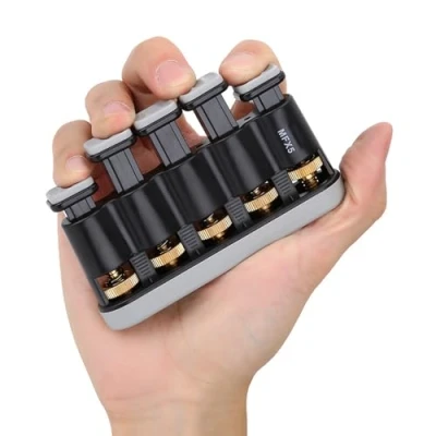 Afbeelding van Einstellbarer Fingertrainer, Handtrainingsger?t f¨¹r Gitarre, Trompete und Klavier(Grau)