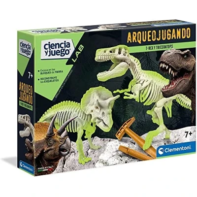 Afbeelding van Clementoni Wetenschap en spel Archeologisch T Rex Triceratops 35,1 x 26,2 7,4 veelkleurig