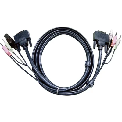 Afbeelding van ATEN 1.8M USB DVI D Enkelvoudige Link KVM Kabel (2L 7D02U)