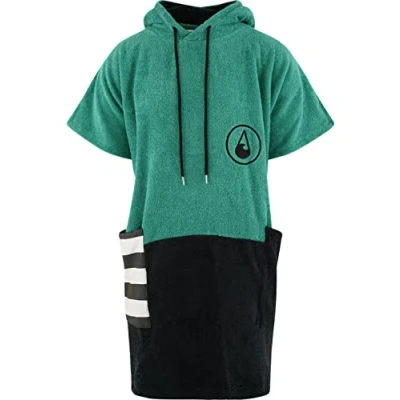 Afbeelding van WAVE HAWAII Faro Poncho surfponcho, 100% katoen, voor lichaamslengtes van 160 190 cm, omkleedhulp zwemmen, strand, surfen, badhanddoek met badponcho, douchecabo, dames, heren en volwassenen