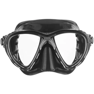 Afbeelding van Cressi Big Eyes Evolution Mask Gepatenteerd Hellend Inverted Teardrops Lensmasker voor duiken, snorkelen, freediving, Zwart/Zwart, standaard