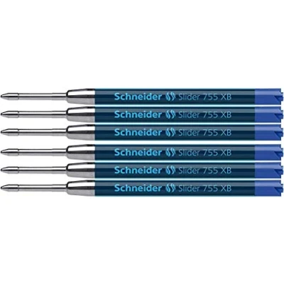 Afbeelding van Schneider Schrijfgerei balpenvulling Slider 755, onuitwisbaar, XB, blauw (blauw, 6)