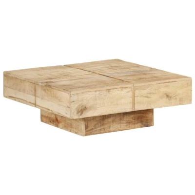Afbeelding van Salontafel 80x80x28 cm massief mangohout