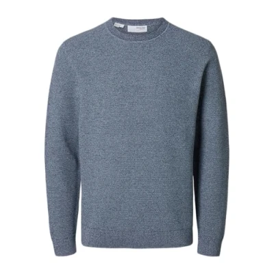 Afbeelding van Selected Homme Slhross Structure CREW NECK Trui oceana, Heren, Maat: Medium, Oceana
