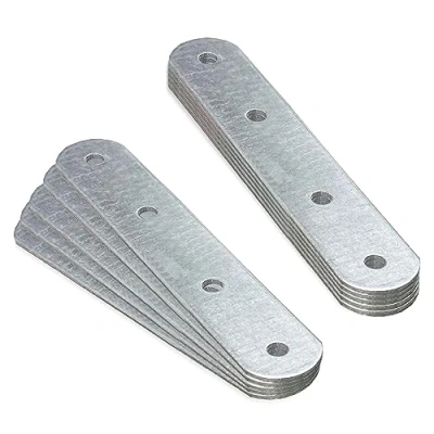 Afbeelding van OMIdeas 10 x Verbindingsplaat (90 25 2) Geperforeerde Platen Staal Platte Verbinding Plaathouder Houtverbinders Metalen Meubel Stoel Connector, Verzinkt