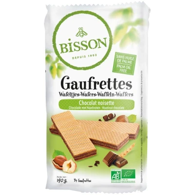 Afbeelding van Bisson wafels choco hazelnoot bio