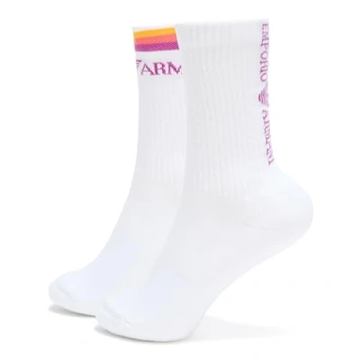 Afbeelding van Emporio Armani Short Socks 2 PACK Sokken, Dames, Maat: One Size, White