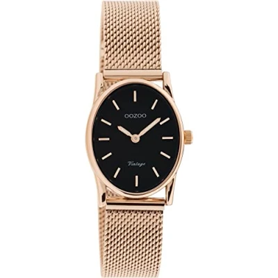Afbeelding van Oozoo Analog Mineralglas Horloge, Dames, Maat: One Size, Rosegoldfarben/goldfarben