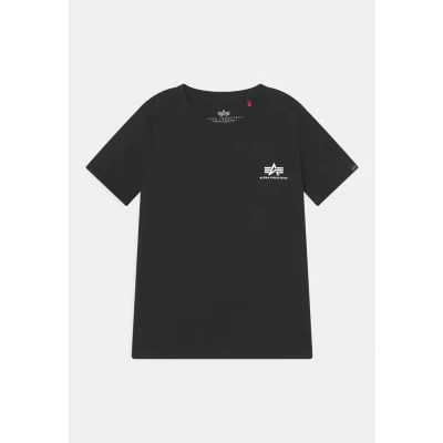 Afbeelding van Alpha Industries basic Small LOGO KIDS Teens Tshirt voor kinderen, Maat: 176, Black
