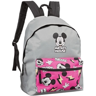 Afbeelding van Mickey Mouse Rugzak rugtas grijs met roze