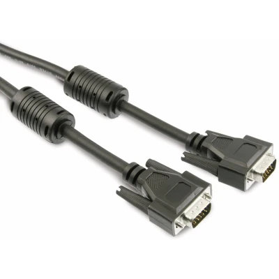 Afbeelding van Premium VGA monitor kabel met ferriet kernen CCS aders / zwart 1,8 meter
