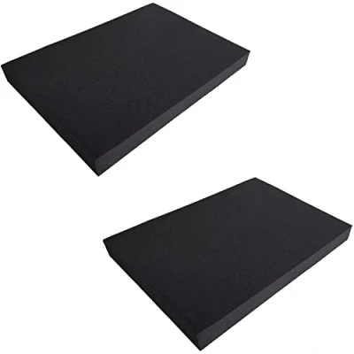 Afbeelding van Polyurethaanschuim voor kussens, banken, stoelen, tuin, bescherming, verpakking, modelbouw, cosplay schuim (30 x 20 cm (2 stuks), zwart)