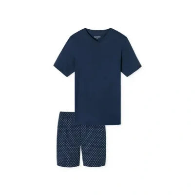 Afbeelding van Schiesser KURZ Casual Essentials Pyjama, Heren, Maat: 48, Admiral