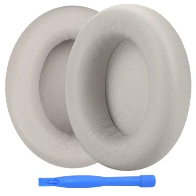 Afbeelding van Vervangende Oorkussens voor Beats Studio Pro Wireless Noise Cancelling Hoofdtelefoon van MMOBIEL Memory Foam en Protein PU Koptelefoon Isolation Earpads Grijs