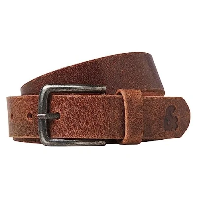 Afbeelding van JACK &amp; JONES leren riem JACIAN cognac