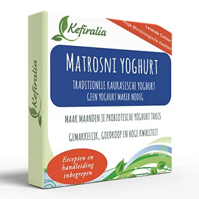 Afbeelding van Matsoni Yoghurtgist (onbeperkt herbruikbaar) + Instructies Recepten Hulp en advies in het Nederlands KEFIRALIA®