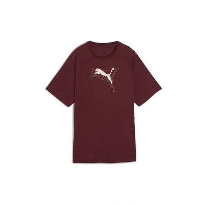Afbeelding van Puma Evostripe Relaxed Graphic Tshirt print, Dames, Maat: Small, Ruby shimmer