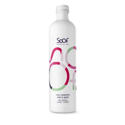 Afbeelding van Soof Siroop Roos, Kardemom, Peer &amp; Appel 340ML