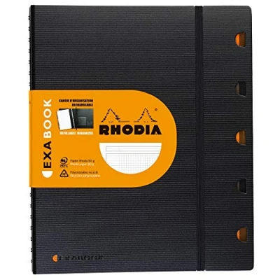 Afbeelding van Rhodia ExaBook A4+ Zwart Geruit