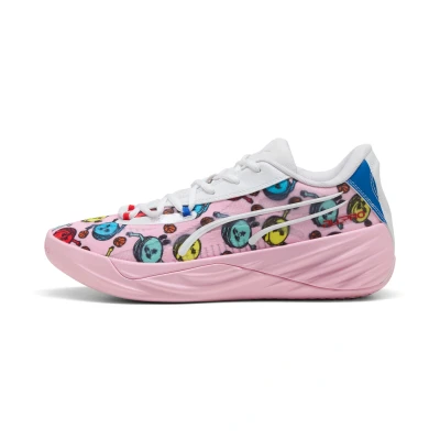 Afbeelding van All Pro NITROâ¢ Paris uniseks basketbalschoenen, Roze/Wit, Maat 38 PUMA