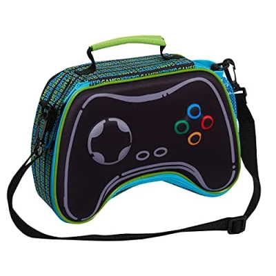 Afbeelding van Epic Gamer Lunch Tas voor Kinderen 3D Gaming Controller Box School Reizen Geïsoleerde Lunchbag met Drankhouder