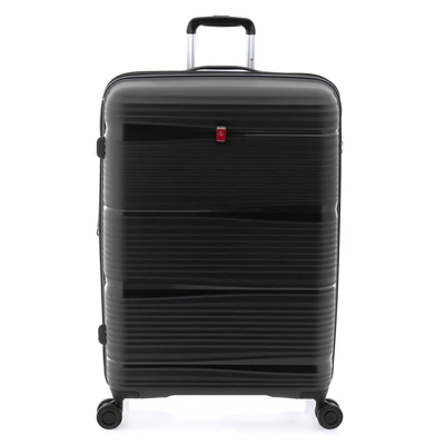 Afbeelding van Gladiator Bionic Grote Koffer 76 cm 100/110 liter Expandable TSA slot Eco Friendly Recyclebaar PP Zwart