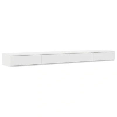 Afbeelding van vidaXL Nachtkastjes Wit MDF 200 x 36.5 16.5 cm Opslag Nachtkastje