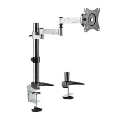 Afbeelding van LogiLink BP0076 flat panel bureau steun 68,6 cm (27 ) Klem/doorvoer Zwart, Roestvrijstaal