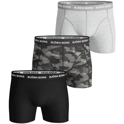Afbeelding van Boxershort Björn Borg Men Essential Shorts Sammy BB Shadeline Black Beauty (3 pack) XS