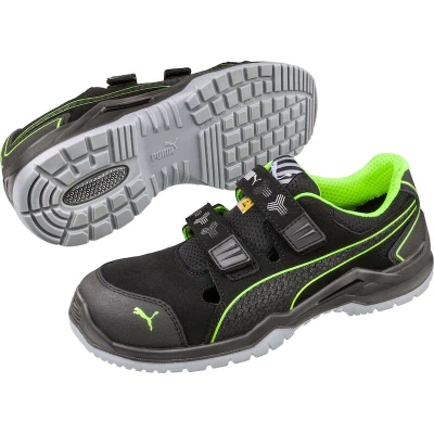 Afbeelding van Puma Veiligheidssandaal maat 42 zwart/groen microvezel/mesh S1P SRC ESD EN ISO 20345 1 stuk 644300
